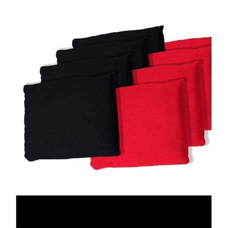 TOIZU FUN Black and Red Cornhole Bags; Set of 8 TO7412